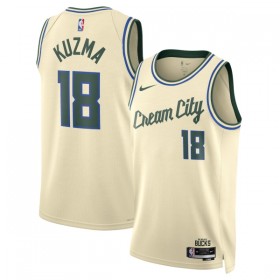 Camiseta Hombre Milwaukee Bucks Kyle Kuzma 2025-26 Nike City Edition Blanco Swingman